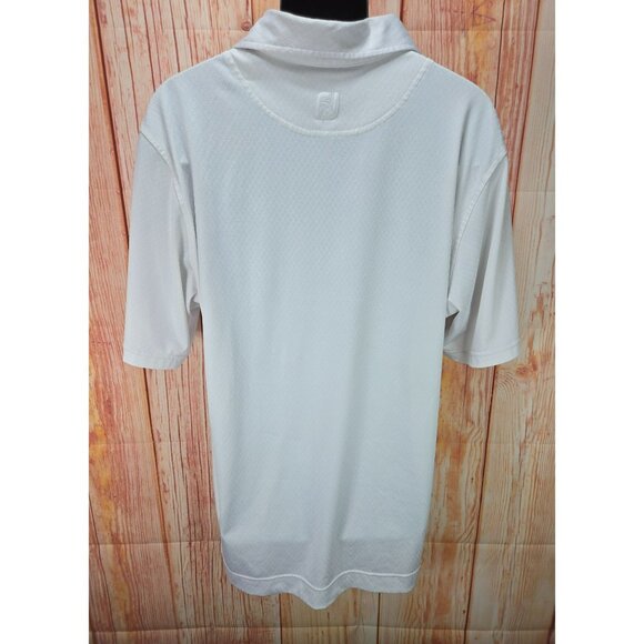 Footjoy FJ Mens White Performance Golf Polo Large - Picture 2 of 9